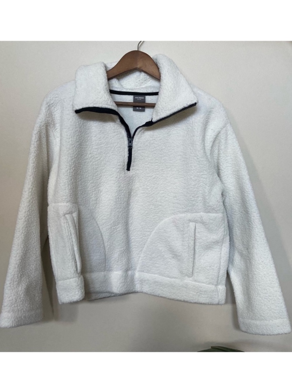 Joe Fresh, quarter zip sherpa sweater